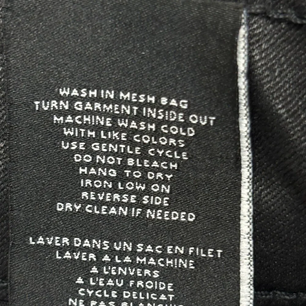 OAT New York Women Wide Leg Jeans Size 8/29 Black Denim D015 -15 - Picture 13 of 16